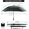 Image 2 : BRAND NEW G4FREE 62" GOLF UMBRELLA, GREEN/BLACK