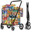 Image 1 : NEW 350LB FOLDABLE SUPER CAPACITY SHOPPING CART