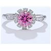 Image 2 : 1 CT GRA CERTIFIED PINK MOISSANITE 925 ST. SILVER