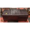 Image 1 : USED BROWN OTTOMAN STORAGE 40.5" X 16.5" X 18"