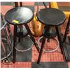 Image 1 : SET OF 2 VINTAGE BAR STOOLS WOOD-SWIVEL H-25.75"