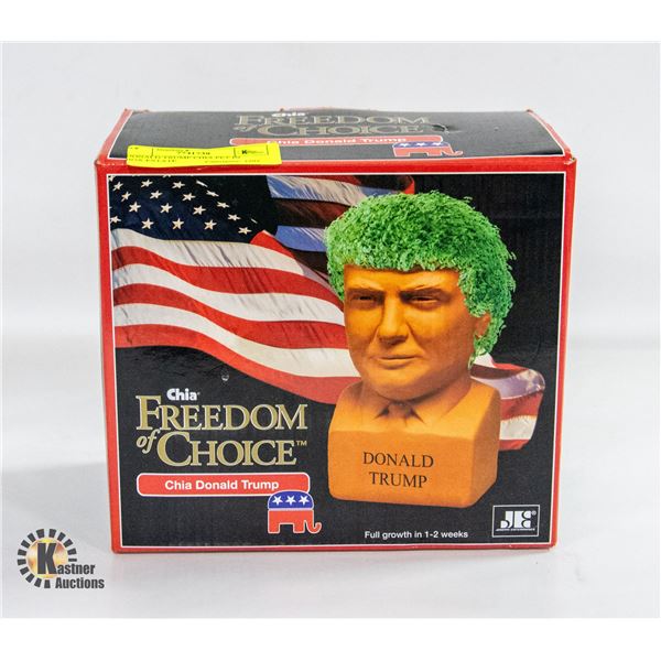 DONALD TRUMP CHIA PET IN BOX-ESTATE