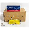 UVEX SAFETY GLASSES - S2500 BLK / CLR - QTY: 10