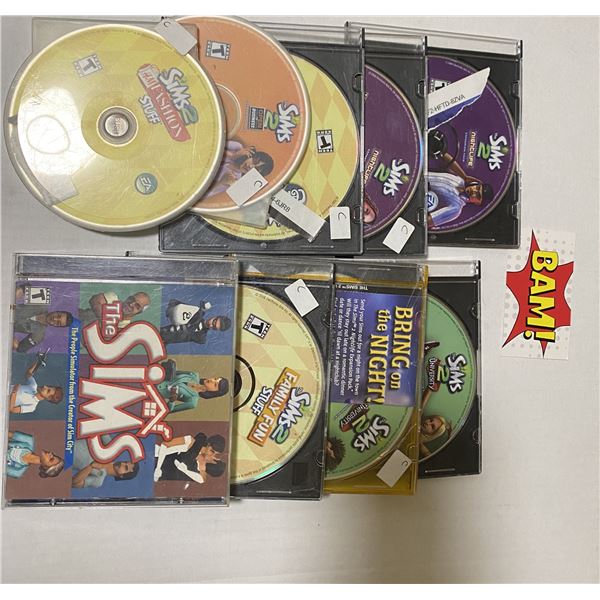 Sims PC Discs - Game and Expansions