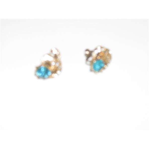 Aquamarine  Color Earrings