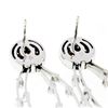 Image 6 : 14K White Gold 1.30 ctw Round Pave Set Diamond Long Swing Drop Dangle Earrings