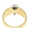 Image 4 : 14k Yellow Gold 0.50 ctw Terraced Round Brilliant Diamond Cluster Cocktail Ring