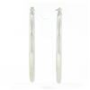 Image 1 : NEW Classic 14K White Gold 1.77" 3mm Plain Polished Round Hoop Snap Earrings