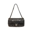 Image 1 : Chanel Black Leather Accordian Flap Bag