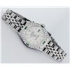 Image 3 : Rolex Ladies Quickset Stainless Steel Silver Index 18K White Gold Diamond & Emer