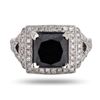 Image 1 : 5.59 ctw Black Diamond Platinum Ring (6.28 ctw Diamonds)