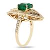 Image 3 : 2.67 ctw Emerald and 0.53 ctw Diamond 14K Yellow Gold Ring