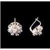 Image 2 : 14KT White Gold 1.10 ctw Diamond Earrings