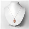 Image 2 : 14KT Rose Gold 23.83ct Morganite and Diamond Pendant with Chain