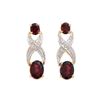 Image 1 : Plated 18KT Yellow Gold 2.86cts Garnet and Diamond Earrings