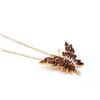 Image 2 : Plated 18KT Yellow Gold 3.44cts Garnet and Diamond Necklace