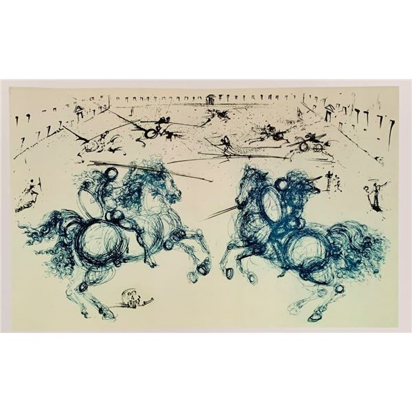 Dali Combat De Chevaliers Facsimile Signed Limited Edition Giclee