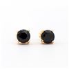 Image 1 : Plated 18KT Yellow Gold 2.15cts Sapphire Earrings