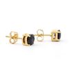Image 2 : Plated 18KT Yellow Gold 2.15cts Sapphire Earrings