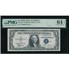 Image 1 : 1935B $1 STAR Silver Certificate PMG 64EPQ