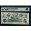 Image 1 : 1872 $20 Columbia SC Obsolete PMG 67EPQ