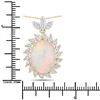 Image 3 : 14KT Yellow Gold 6.17ct Opal and Diamond Pendant with Chain