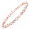 Image 1 : Plated 14KT Rose Gold 3.90ctw Morganite Bracelet