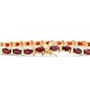 Image 2 : Plated 18KT Yellow Gold 10.50ctw Garnet Bracelet