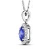 Image 2 : 14KT White Gold 1.09ct Tanzanite and Diamond Pendant with Chain