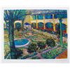 Image 1 : Courtyard of the Hospital at Arles by Van Goh Estate Signed Giclee