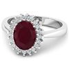 Image 2 : 14KT White Gold 1.50ct Ruby and Diamond Ring