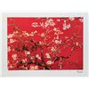 Image 1 : Van Gogh Red Almond Blossoms Estate Signed Reproduction Giclee