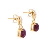 Image 2 : Plated 18KT Yellow Gold 4.02ctw Ruby and Diamond Earrings