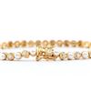 Image 2 : Plated 18KT Yellow Gold 8.05ctw Pearl and Diamond Bracelet