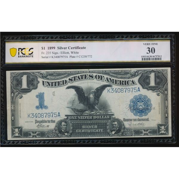 1899 $1 Black Eagle Silver Certificate PCGS 30