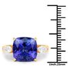 Image 3 : 18KT Yellow Gold 8.74ct Tanzanite and Diamond Ring