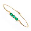 Image 1 : Plated 18KT Yellow Gold 2.11cts Green Agate Bracelet