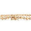 Image 2 : Plated 18KT Yellow Gold Diamond Heart Bracelet