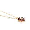 Image 2 : Plated 18KT Yellow Gold 2.26cts Garnet and Diamond Necklace