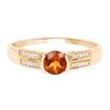 Image 3 : 14KT Yellow Gold 0.51ctw Citrine and White Diamond Ring