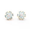 Image 1 : Plated 18KT Yellow Gold 2.02cts Blue Topaz and Diamond Earrings