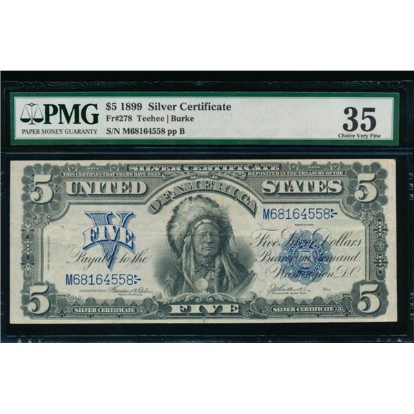 1899 $5 Chief Silver Certificate PMG 35