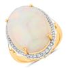 Image 1 : 14KT Yellow Gold 10.91ct Opal and Diamond Ring