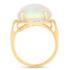 Image 2 : 14KT Yellow Gold 10.91ct Opal and Diamond Ring