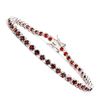 Image 1 : Plated Rhodium 4.52cts Garnet Bracelet