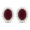 Image 1 : 14KT Yellow Gold 3.00ctw Ruby and Diamond Earrings