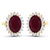 Image 2 : 14KT Yellow Gold 3.00ctw Ruby and Diamond Earrings