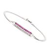 Image 1 : Plated Rhodium 0.6cts Ruby and Diamond Bracelet