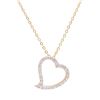 Image 1 : Plated 18KT Yellow Gold 0.22cts Diamond Heart Shape Necklace