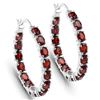 Image 1 : Rhodium Plated 6.00ctw Garnet Earrings